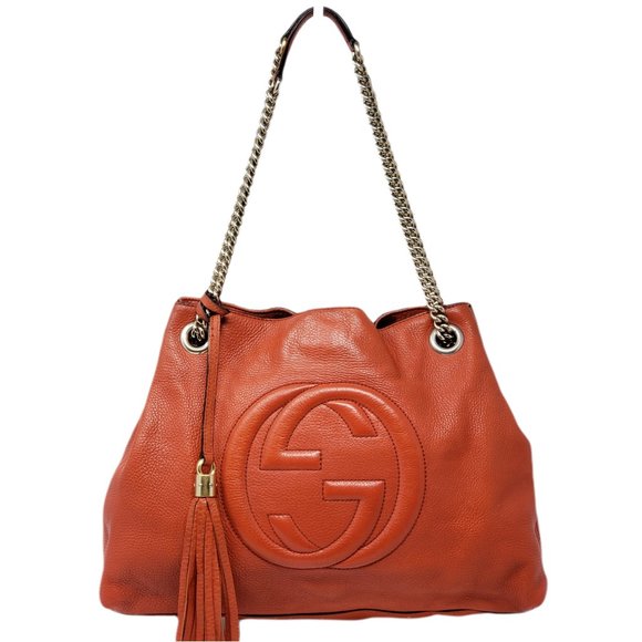 Gucci Handbags - Gucci Soho Medium on Chain Leather Shoulder Bag